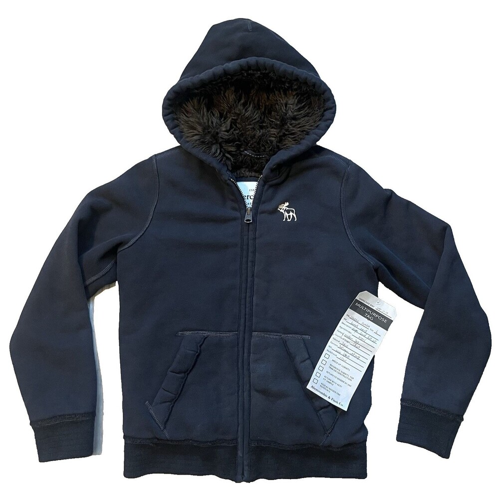 Abercrombie & Fitch Vintage Y2K Large Adirondack Fur Lined Zip Hoodie *Tagged*